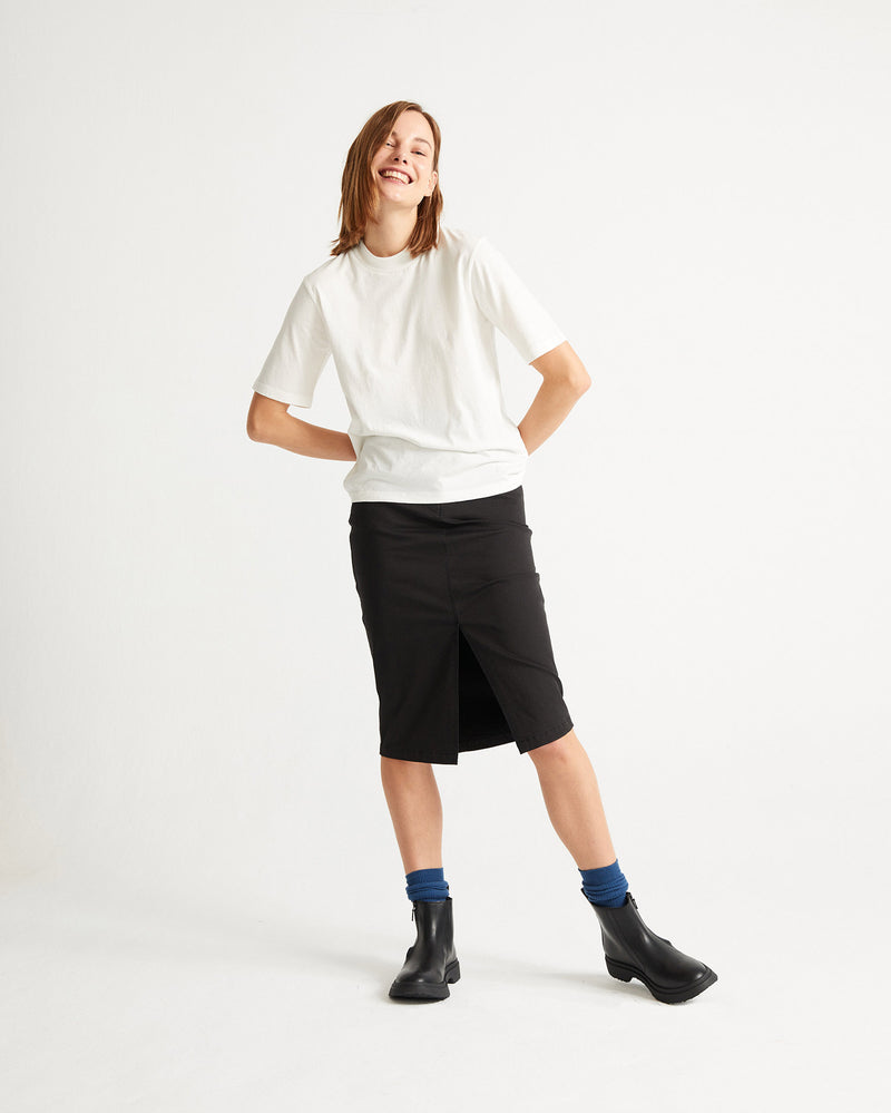 Basic Mock T-shirt (White) - Thinking MU