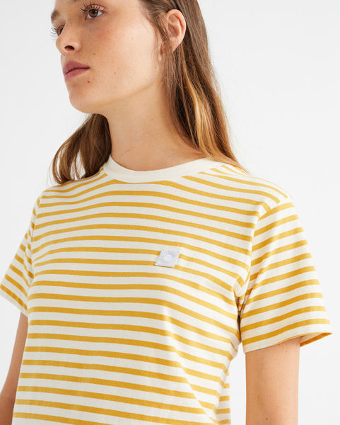 Stripes T-Shirt Women (Mustard) - Thinking MU