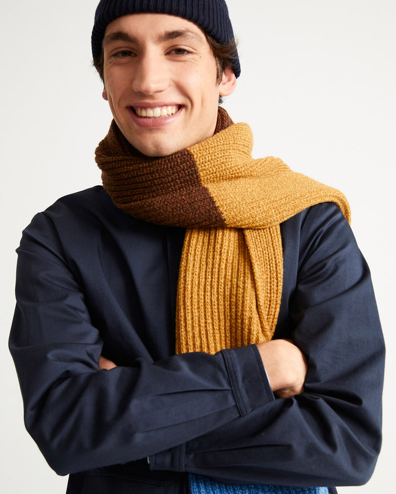 Ghede Scarf (Orange/Blue/Brown) - Thinking MU