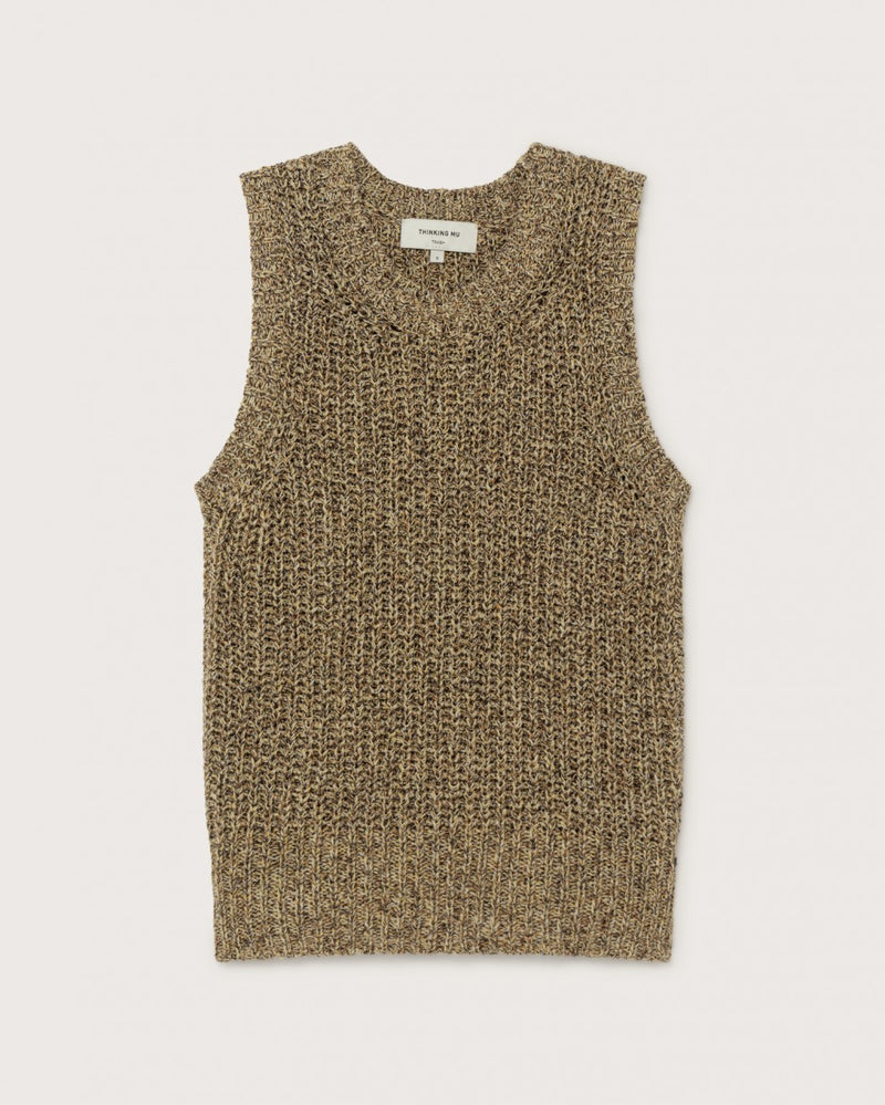 Trash Mut Knitted Vest (Yellow) - Thinking MU