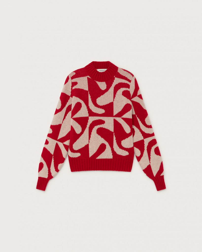 Zabawa Sweater (Red) - Thinking